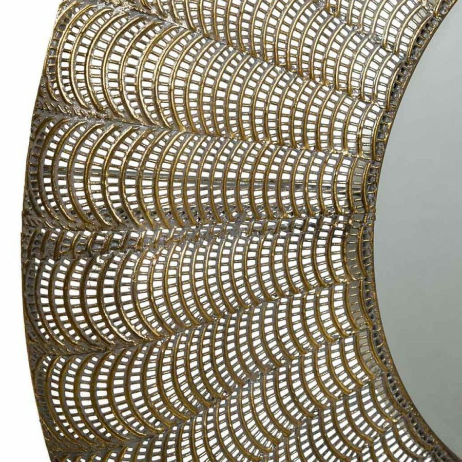 Vgspejl Alexandra House Living Gylden 5 x 80 x 80 cm Cirkler #29