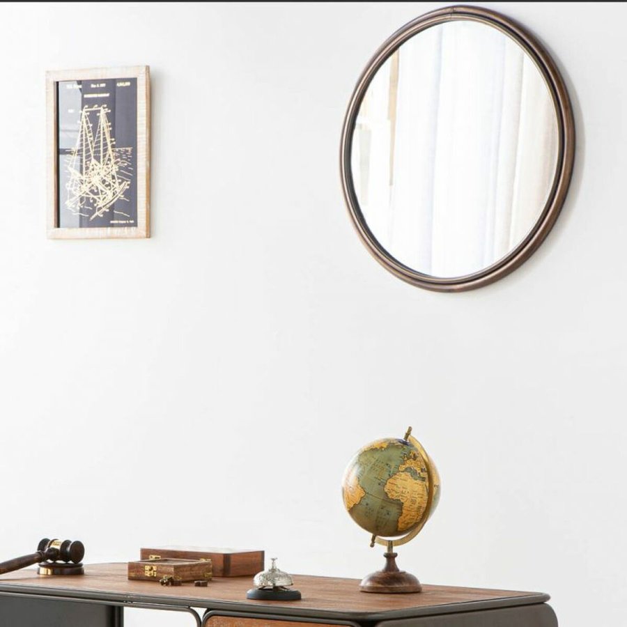Vgspejl Alexandra House Living Gylden 2 x 61 x 61 cm Cirkler #15