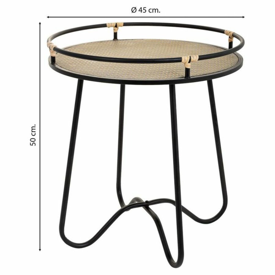 Sofabord Alexandra House Living Sort Jern 45 x 50 x 45 cm #4