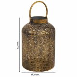 Lyseholder Alexandra House Living Guld Glas Jern 20 x 30 x 20 cm #3