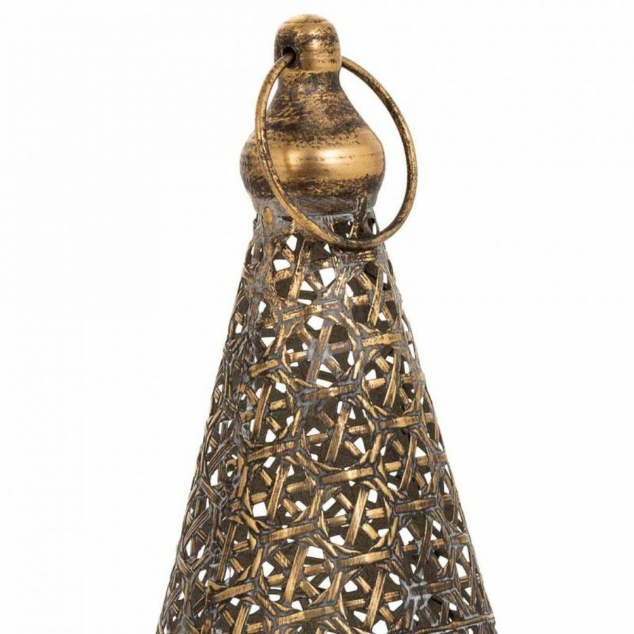 Lyseholder Alexandra House Living Guld Glas Jern 19 x 43 x 19 cm #4