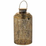 Lyseholder Alexandra House Living Guld Glas Jern 21 x 39 x 21 cm #2