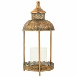 Lyseholder Alexandra House Living Guld Glas Jern 19 x 42 x 19 cm #3