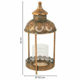 Lyseholder Alexandra House Living Guld Glas Jern 19 x 42 x 19 cm #4