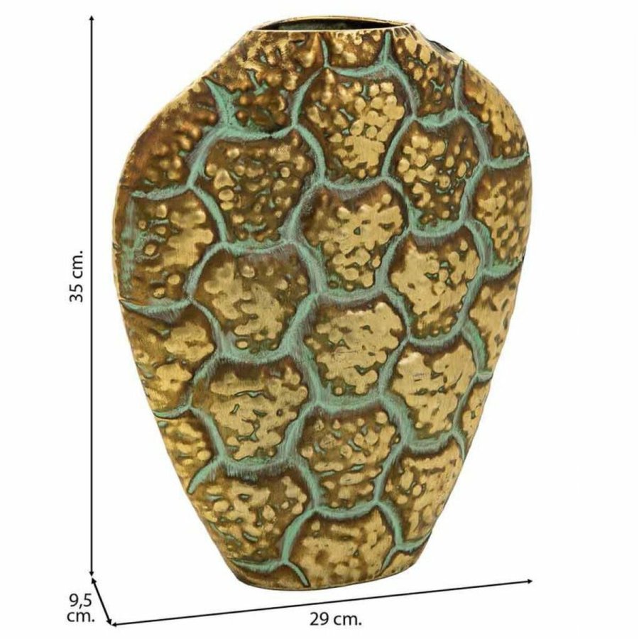 Vase Alexandra House Living Guld Jern 9 x 35 x 29 cm #3