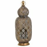 Lyseholder Alexandra House Living Guld Glas Jern 21 x 55 x 21 cm #3