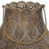 Lyseholder Alexandra House Living Guld Glas Jern 25 x 28 x 25 cm #5