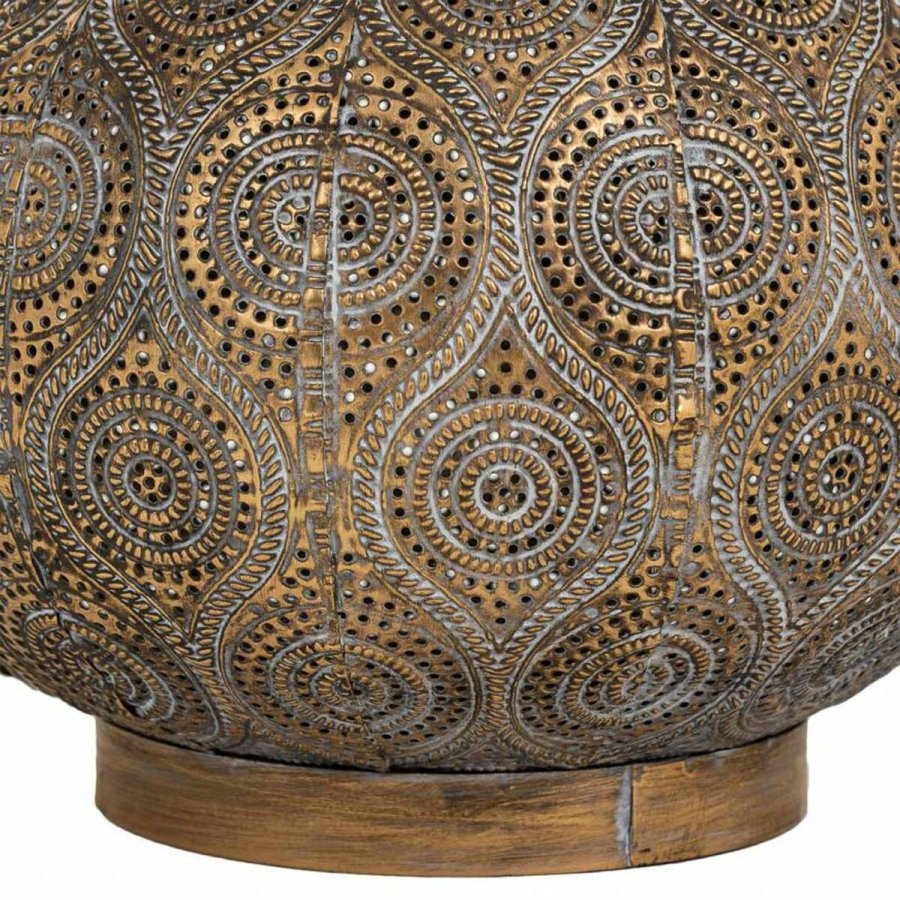 Lyseholder Alexandra House Living Guld Glas Jern 25 x 28 x 25 cm #6