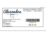 Hylder Alexandra House Living Hvid Metal Tr MDF 31 x 172 x 41 cm #2