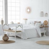 Stol Alexandra House Living Hvid Svamp Gran Tr MDF 45 x 78 x 139 cm #15
