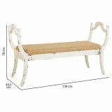Stol Alexandra House Living Hvid Svamp Gran Tr MDF 45 x 78 x 139 cm #29
