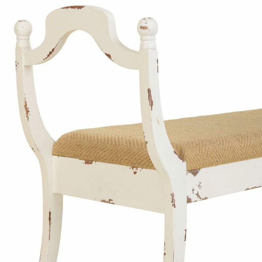 Stol Alexandra House Living Hvid Svamp Gran Tr MDF 45 x 78 x 139 cm #43