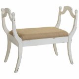 Stol Alexandra House Living Hvid Svamp Gran Tr MDF 45 x 78 x 90 cm #1