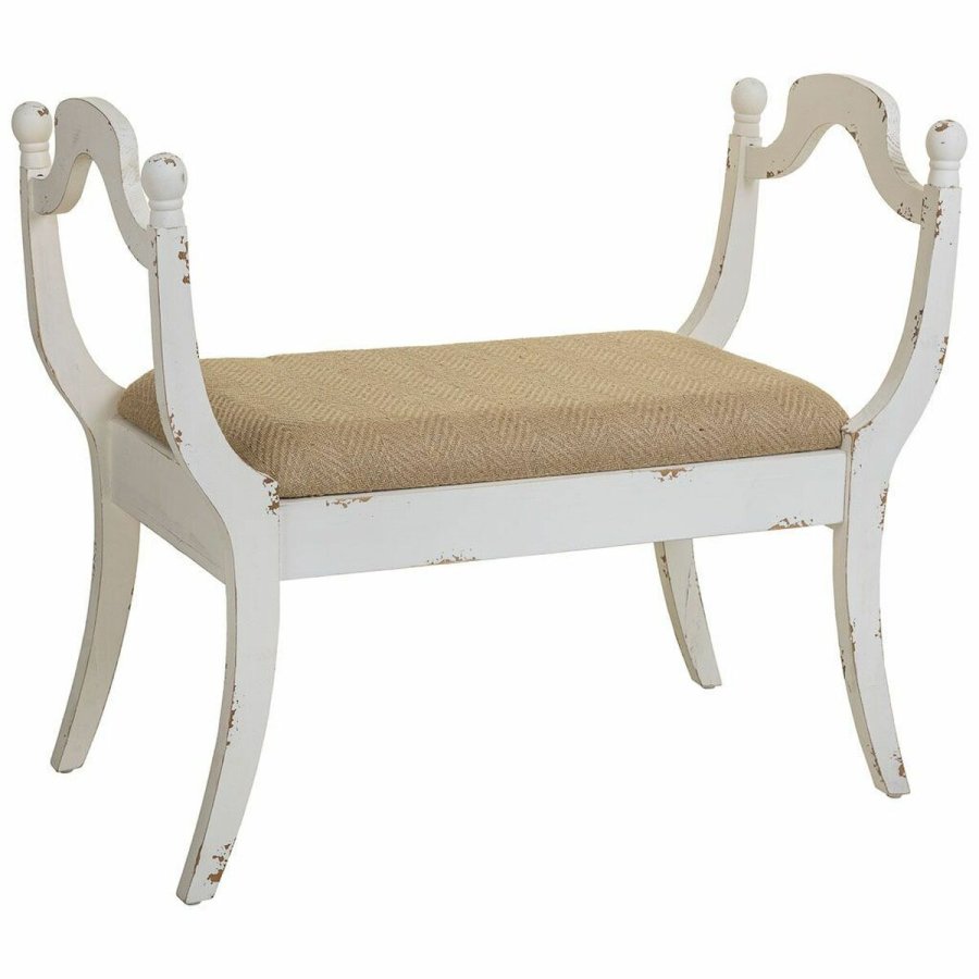 Stol Alexandra House Living Hvid Svamp Gran Tr MDF 45 x 78 x 90 cm #1