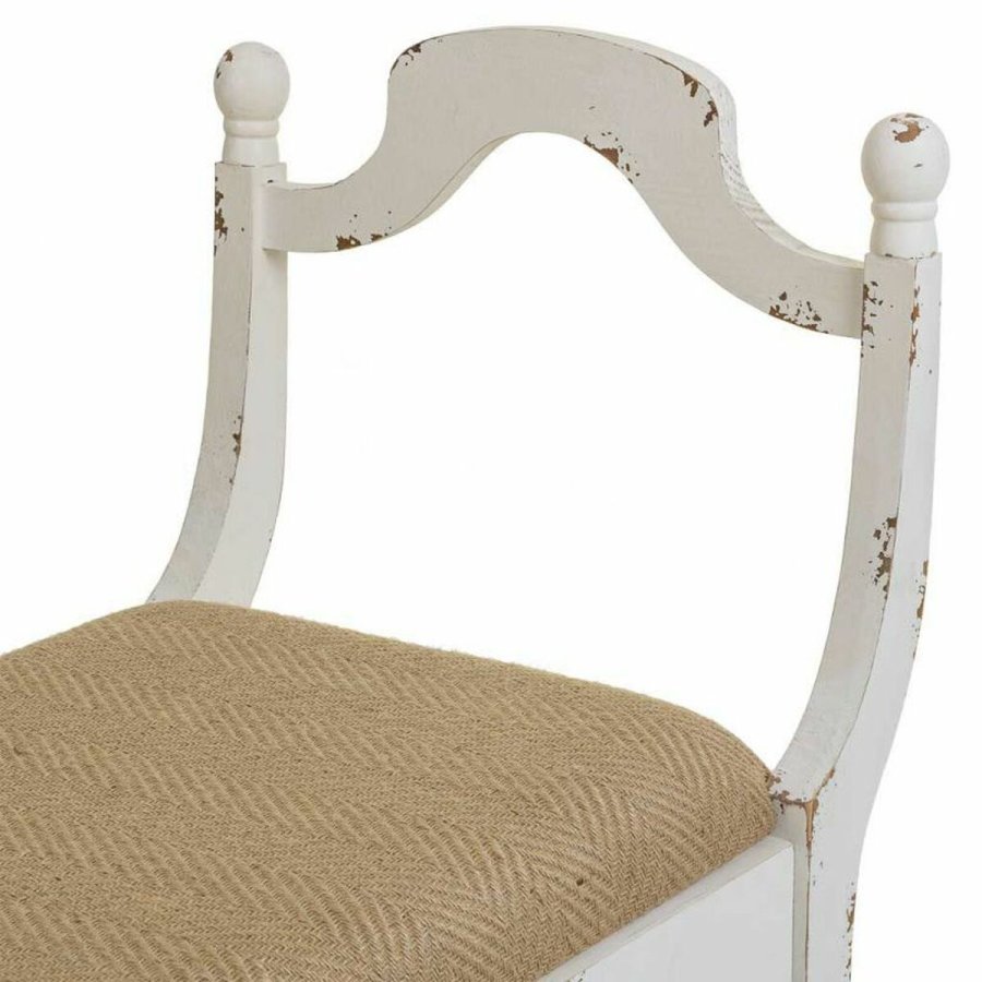 Stol Alexandra House Living Hvid Svamp Gran Tr MDF 45 x 78 x 90 cm #36