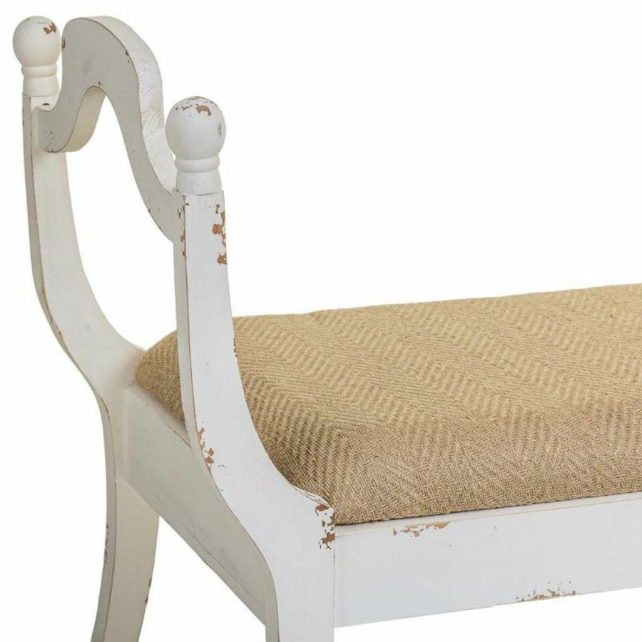 Stol Alexandra House Living Hvid Svamp Gran Tr MDF 45 x 78 x 90 cm #43