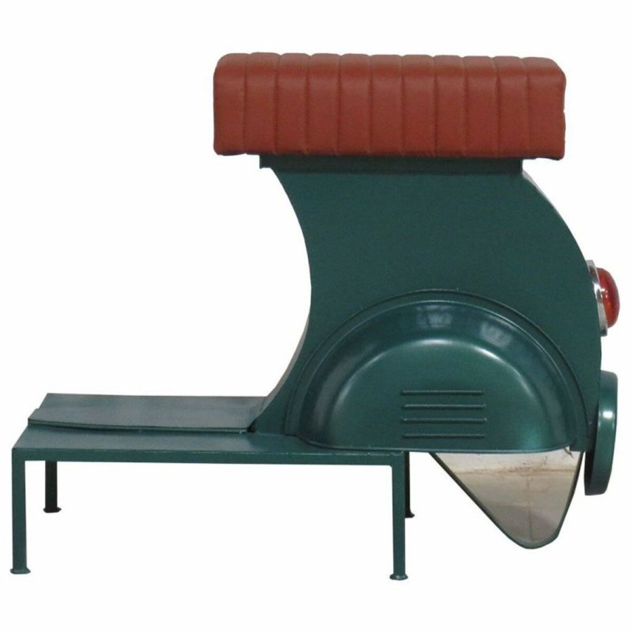 Taburet Alexandra House Living Bl PVC Lder Jern 50 x 75 x 95 cm Motorcykel #8