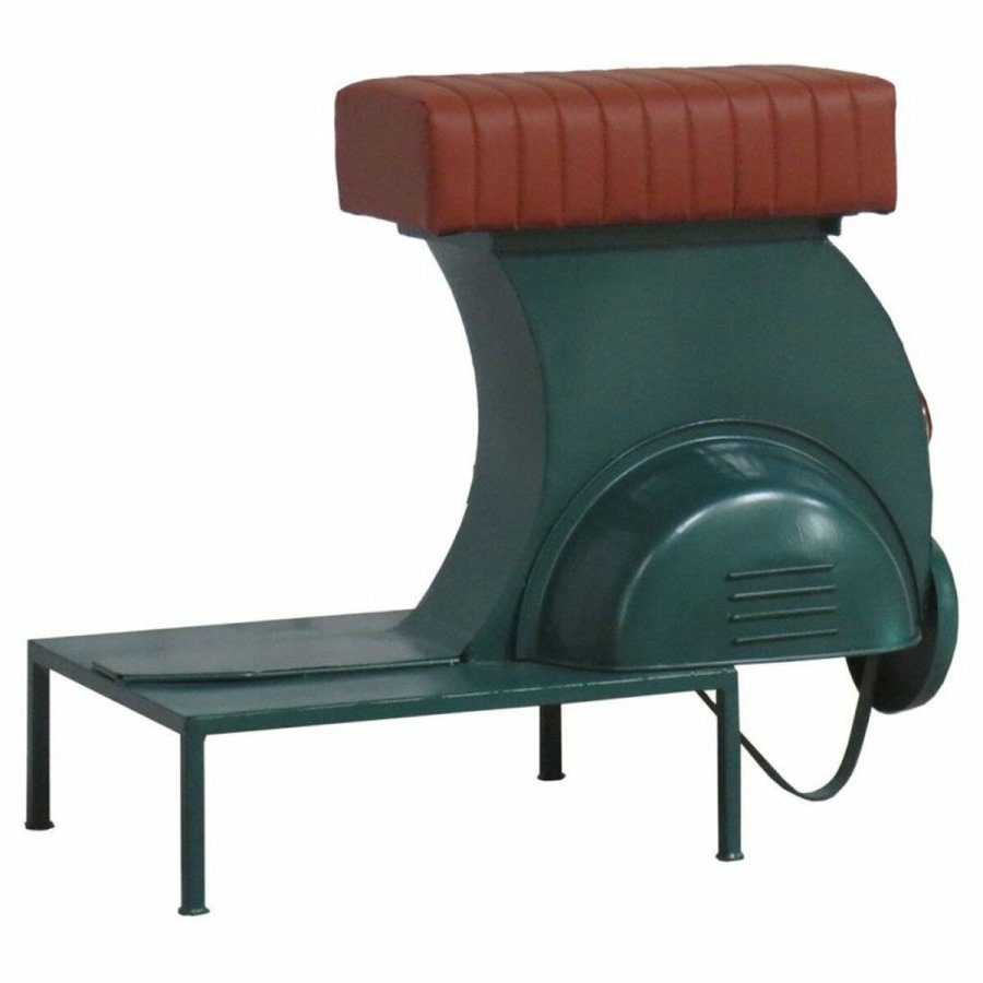 Taburet Alexandra House Living Bl PVC Lder Jern 50 x 75 x 95 cm Motorcykel #1