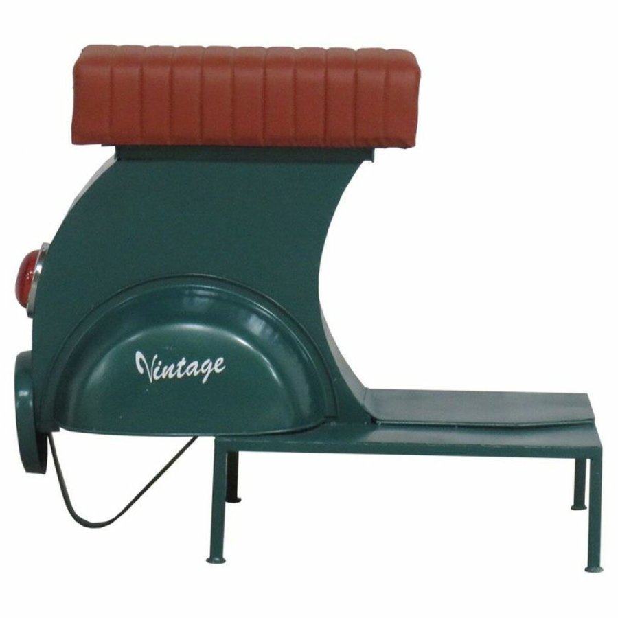 Taburet Alexandra House Living Bl PVC Lder Jern 50 x 75 x 95 cm Motorcykel #29