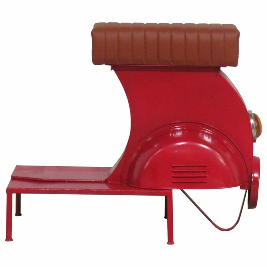 Taburet Alexandra House Living Rd PVC Lder Jern 50 x 75 x 95 cm Motorcykel #22