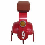 Taburet Alexandra House Living Rd PVC Lder Jern 50 x 75 x 95 cm Motorcykel #29