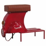 Taburet Alexandra House Living Rd PVC Lder Jern 50 x 75 x 95 cm Motorcykel #36