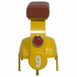 Taburet Alexandra House Living Gul PVC Lder Jern 50 x 75 x 95 cm Motorcykel #22