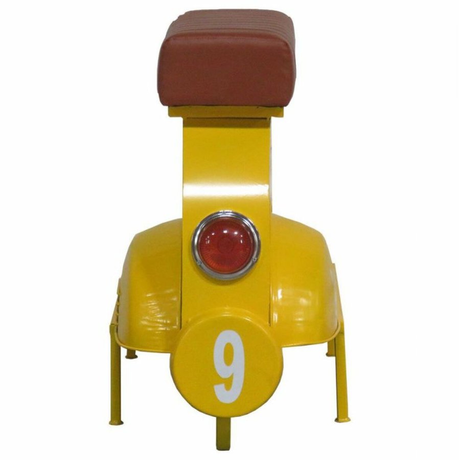 Taburet Alexandra House Living Gul PVC Lder Jern 50 x 75 x 95 cm Motorcykel #22