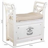 Stol Alexandra House Living Hvid Tr 33 x 73 x 72 cm #15