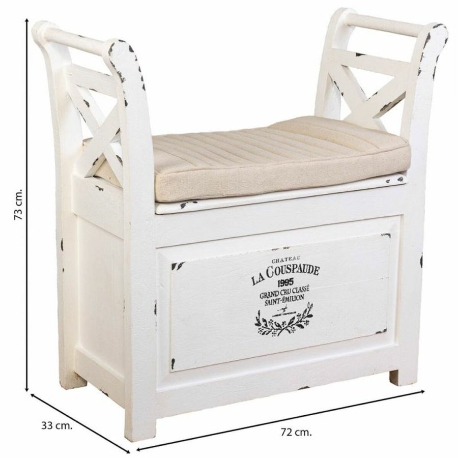 Stol Alexandra House Living Hvid Tr 33 x 73 x 72 cm #15