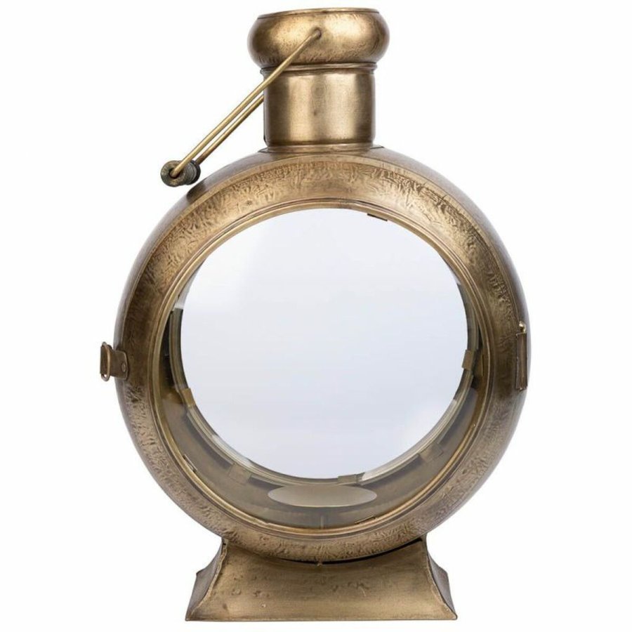 Lysestage Alexandra House Living Gylden Metal Glas Jern 21 x 47 x 33 cm #5