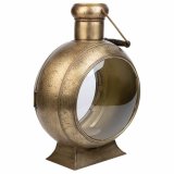 Lysestage Alexandra House Living Gylden Metal Glas Jern 21 x 47 x 33 cm #4