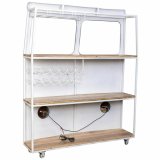 Flaskestativ bar Alexandra House Living Drive Bl Hvid 40 x 135 x 178 cm #13