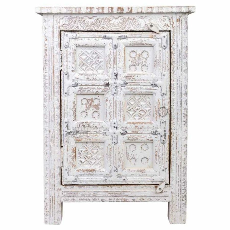 Natbord Alexandra House Living Hvid Brun 40 x 53 x 73 cm #1