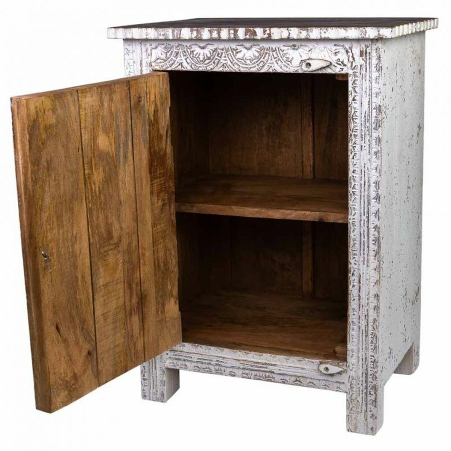 Natbord Alexandra House Living Hvid Brun 40 x 53 x 73 cm #29