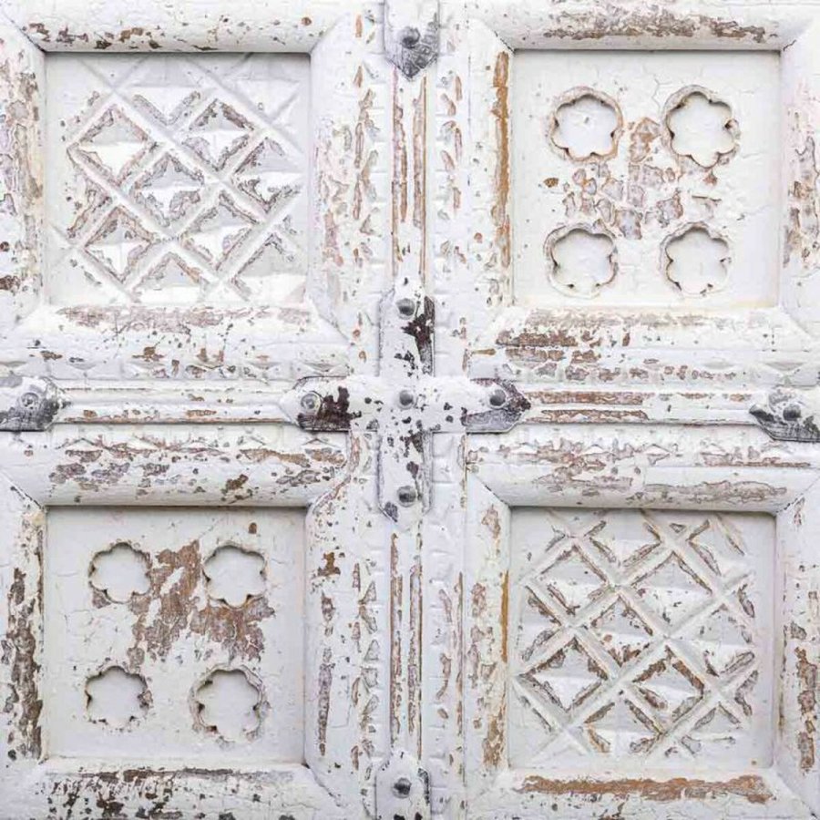 Natbord Alexandra House Living Hvid Brun 40 x 53 x 73 cm #36