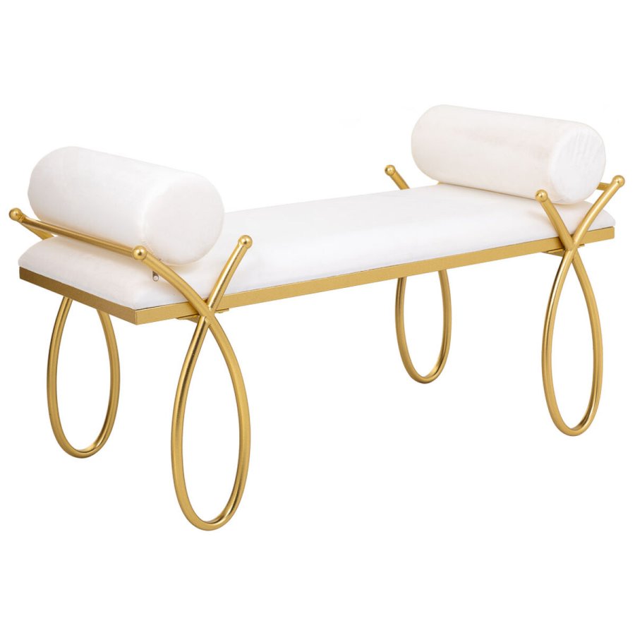 Stol Alexandra House Living Guld Skum Jern Tr MDF 49 x 53 x 112 cm #1