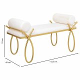 Stol Alexandra House Living Guld Skum Jern Tr MDF 49 x 53 x 112 cm #15