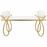 Stol Alexandra House Living Guld Skum Jern Tr MDF 49 x 53 x 112 cm #22