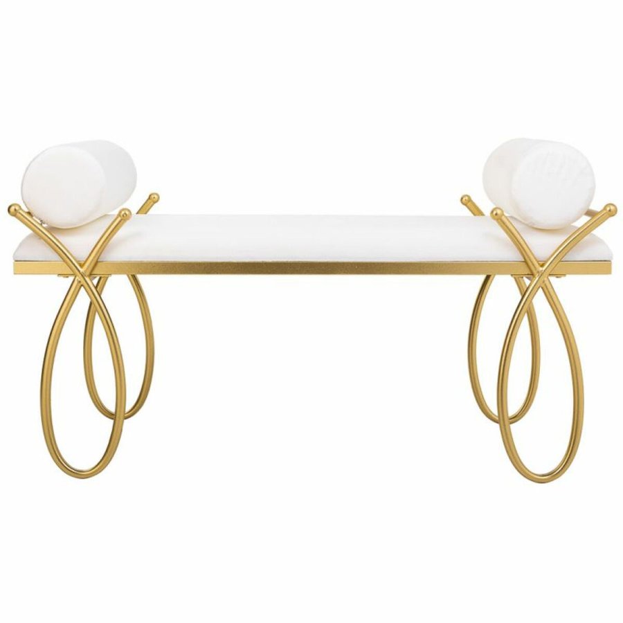 Stol Alexandra House Living Guld Skum Jern Tr MDF 49 x 53 x 112 cm #22