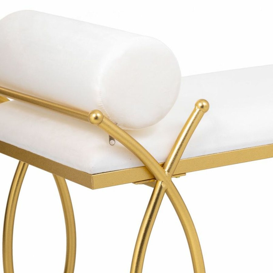 Stol Alexandra House Living Guld Skum Jern Tr MDF 49 x 53 x 112 cm #36