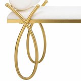 Stol Alexandra House Living Guld Skum Jern Tr MDF 49 x 53 x 112 cm #43