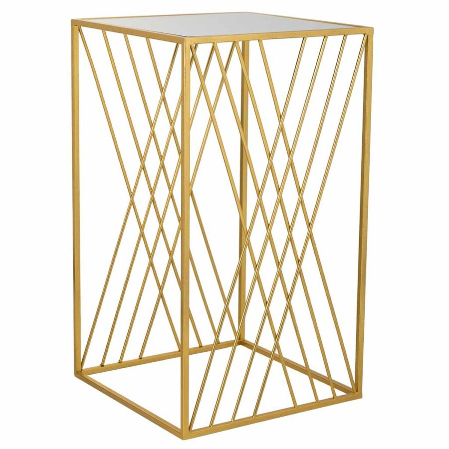 Hjrnebord Alexandra House Living Guld 40 x 70 x 40 cm #1