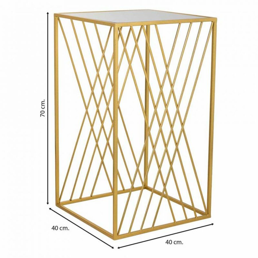 Hjrnebord Alexandra House Living Guld 40 x 70 x 40 cm #4
