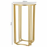 Hjrnebord Alexandra House Living Guld 38 x 70 x 38 cm #3