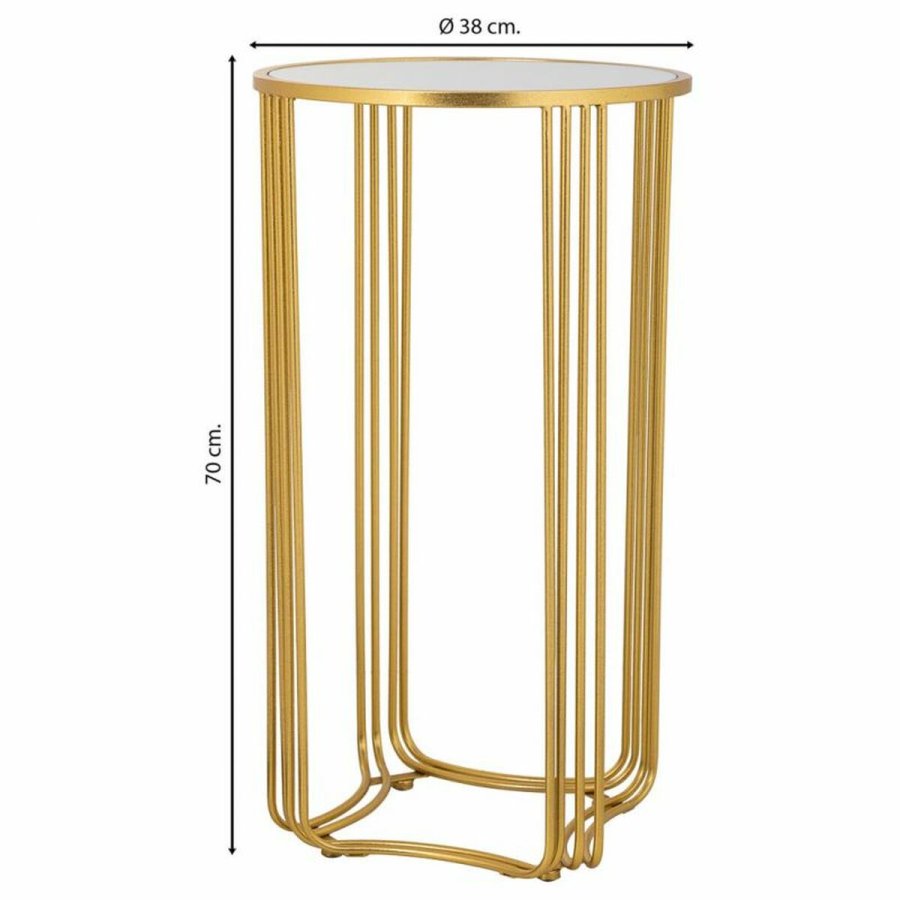 Hjrnebord Alexandra House Living Guld 38 x 70 x 38 cm #3