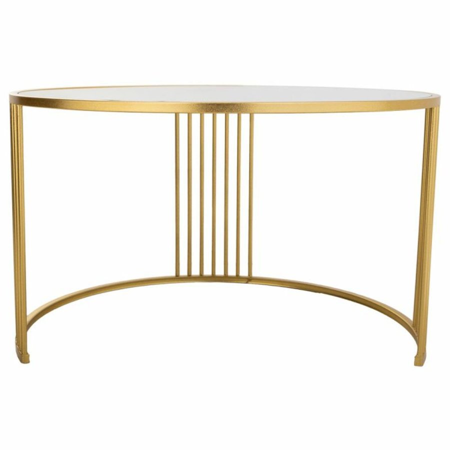 Sofabord Alexandra House Living Guld Jern Spejl Tr MDF 80 x 48 x 80 cm #2