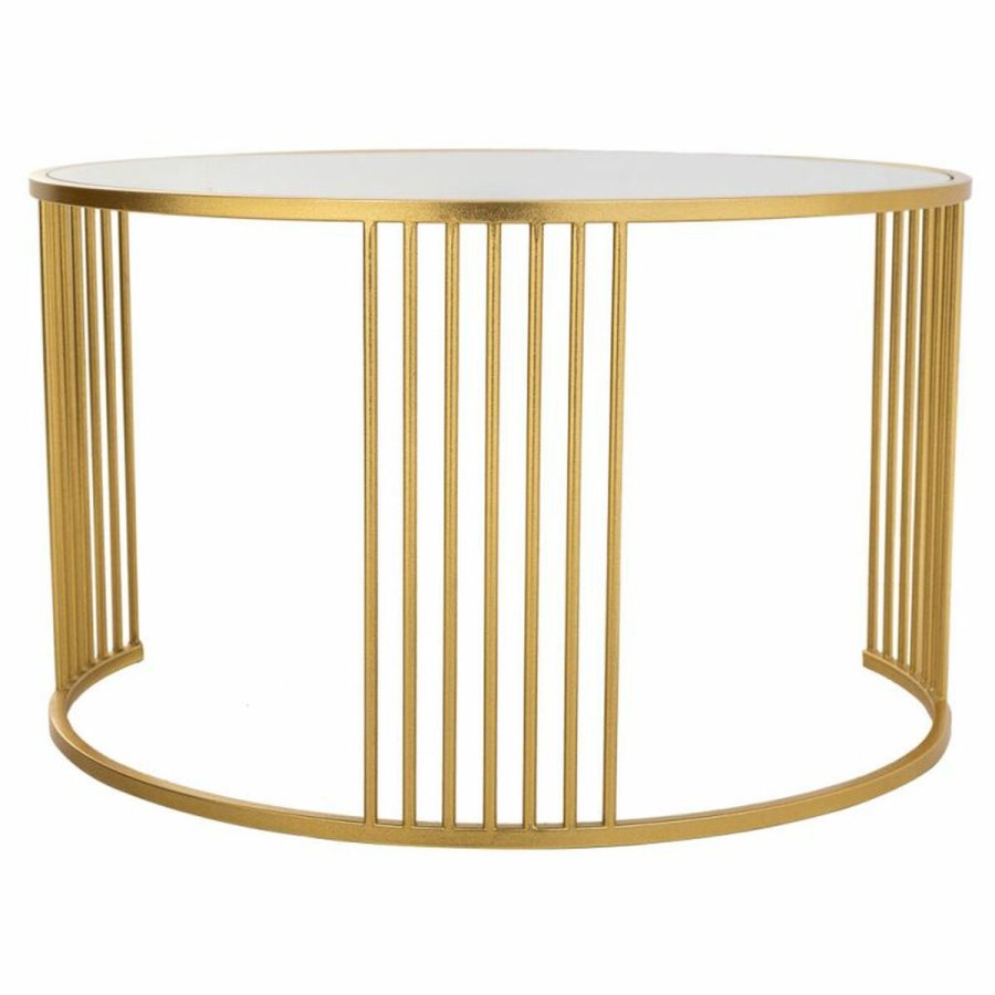 Sofabord Alexandra House Living Guld Jern Spejl Tr MDF 80 x 48 x 80 cm #4