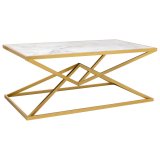 Sofabord Alexandra House Living Guld Metal Papir Jern Tr MDF 60 x 45 x 110 cm #2