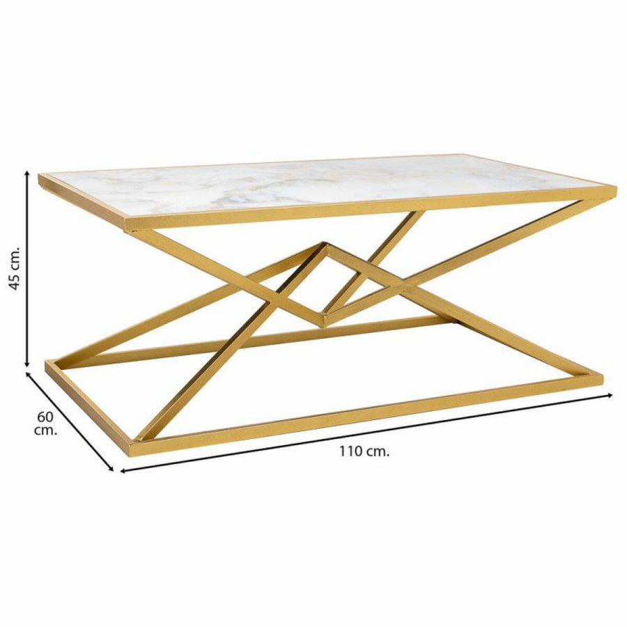 Sofabord Alexandra House Living Guld Metal Papir Jern Tr MDF 60 x 45 x 110 cm #3
